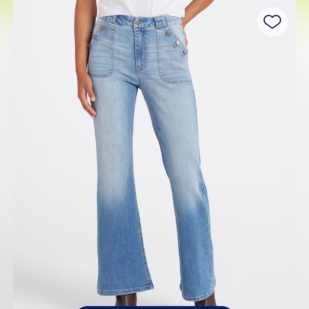 MASON & Belle Mariella High Rise Patch Pocket Flare Jean